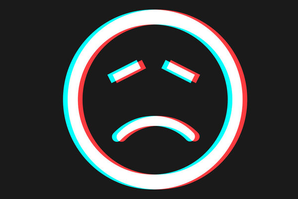 Векторная иллюстрация с изображением улыбки синим и белым цветами