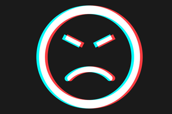 Векторная иллюстрация с изображением улыбки синим и белым цветами