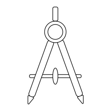 Pusula Simgesi gri arkaplanda izole edilmiş düz stil
