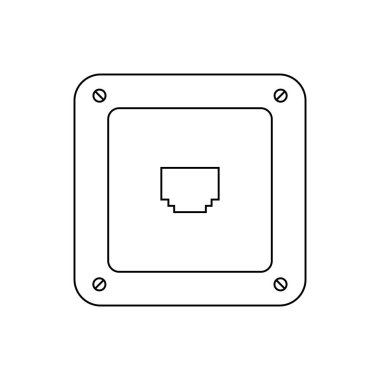Soket dolgu simgesi izole edilmiş vektör