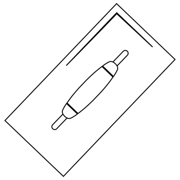 Putty Messer Flache Ikone Bauen Und Reparieren Spatelzeichen Vektorgrafik — Stockvektor