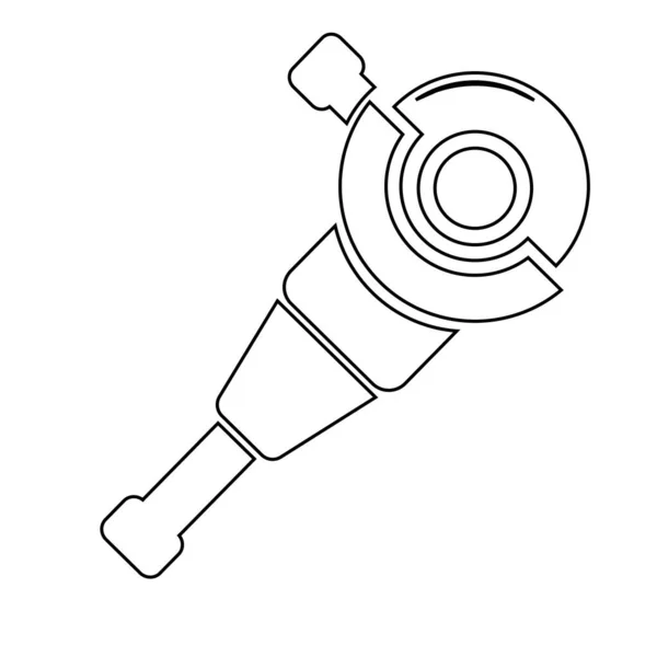 Enkel Illustration Elektriska Vinkelslip Vektor Ikon — Stock vektor