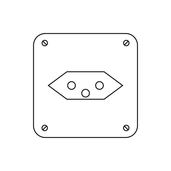 ソケットプラグアイコン絶縁ベクトル — ストックベクタ