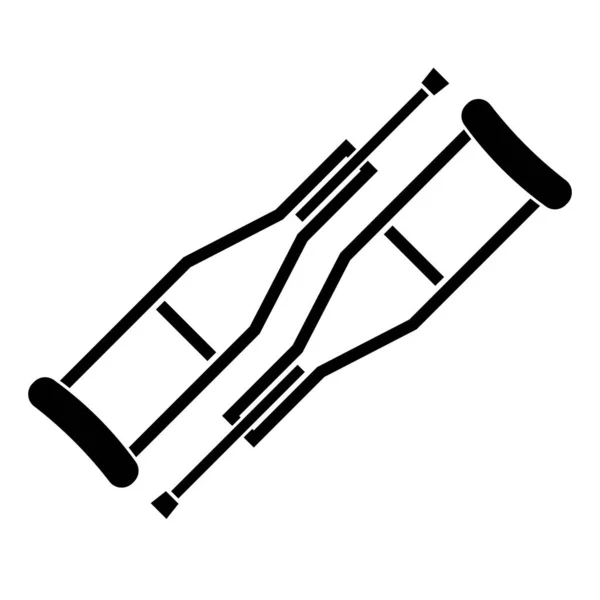 Crutches Icon Logo Flat Illustration Crutches Icon — Stock Vector