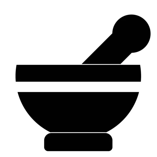 Flaches Symbol Für Apotheke Mit Mörser Und Stößel Für Apps — Stockvektor