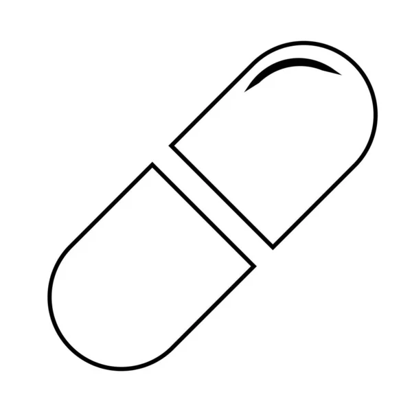 Pille Symbol Trendigen Flachen Stil Isoliert Pille Symbol Seite Symbol — Stockvektor