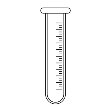Test tüpü şeffaf simgesi. Bilim 'den tüp sembol tasarımı