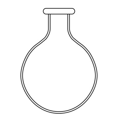 Test tüpü şeffaf simgesi. Bilim 'den tüp sembol tasarımı