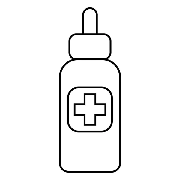 Medizinisches Spray Pipettenflasche Einfache Flache Illustration — Stockvektor
