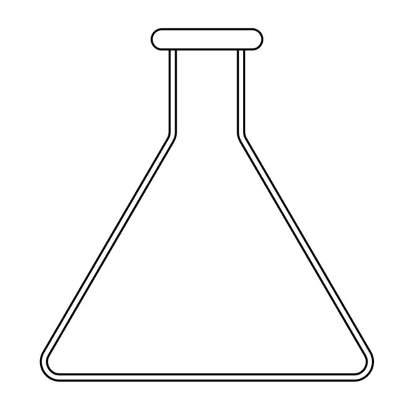 Icona Trasparente Della Provetta Progettazione Del Simbolo Della Provetta Dalla — Vettoriale Stock