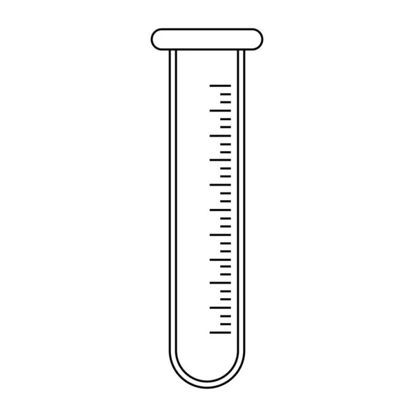 Przezroczysta Ikona Probówki Projekt Symbolu Probówki Science — Wektor stockowy