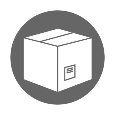 Kapalı kutu simgesi arkaplanda izole edildi, düz resim, iş, pazarlama, İnternet