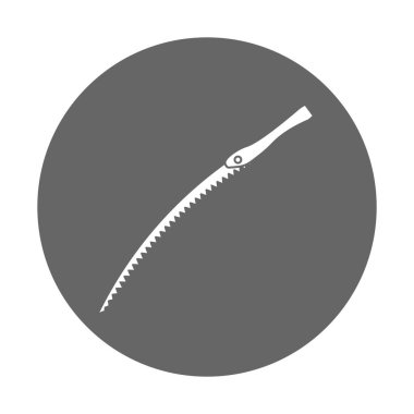 Uygulamalar ve web siteleri için el testeresi veya el testeresi marangozluk aracı düz simgesi