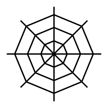 Mutlu Cadılar Bayramı için örümcek ağının basit bir çizimi