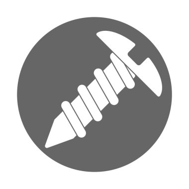 İş aracının vida simgesi kavramının basit illüstrasyonu