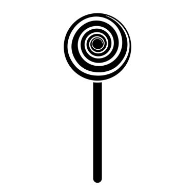 Cadılar bayramı için çubuğun üzerinde tatlı şekerin basit bir çizimi