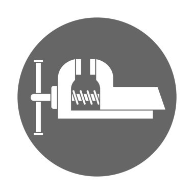 Çalışma aracının mengene simgesi kavramının basit illüstrasyonu