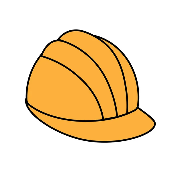 Icono Estilo Línea Casco Trabajo Construcción Simple — Archivo Imágenes Vectoriales