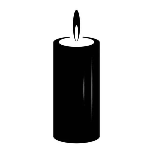 Simple Illustration Candle Icon Concept Halloween Day — Stock Vector