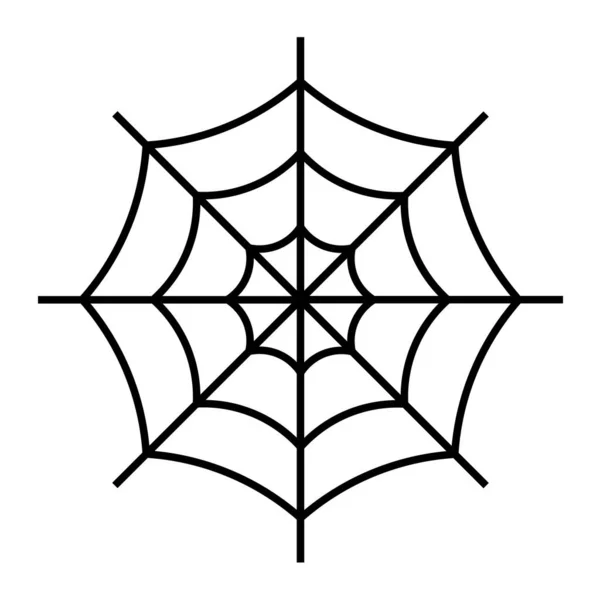 ハッピーハロウィーンの日のためのクモの巣の簡単なイラスト — ストックベクタ