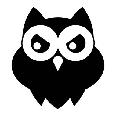 Baykuş simgesinin Cadılar Bayramı için basit bir illüstrasyonu