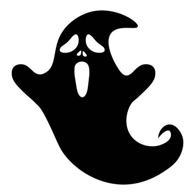 Cadılar Bayramı için korkunç hayalet canavarın basit bir çizimi.