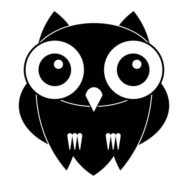 Illustration Simple Icône Hibou Concept Pour Journée Halloween — Image vectorielle