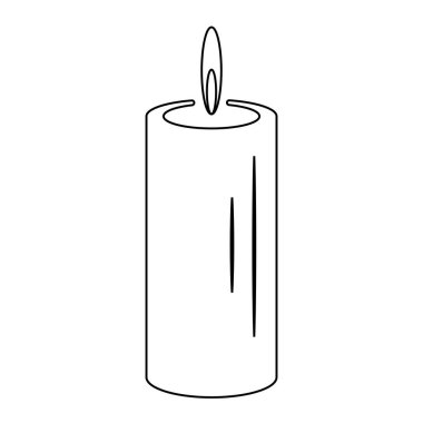 Cadılar Bayramı için mum simgesi kavramının basit bir illüstrasyonu