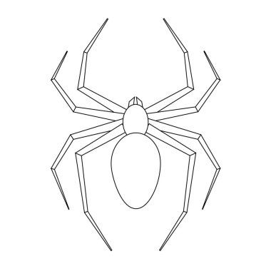Mutlu Cadılar Bayramı için örümceğin basit bir çizimi
