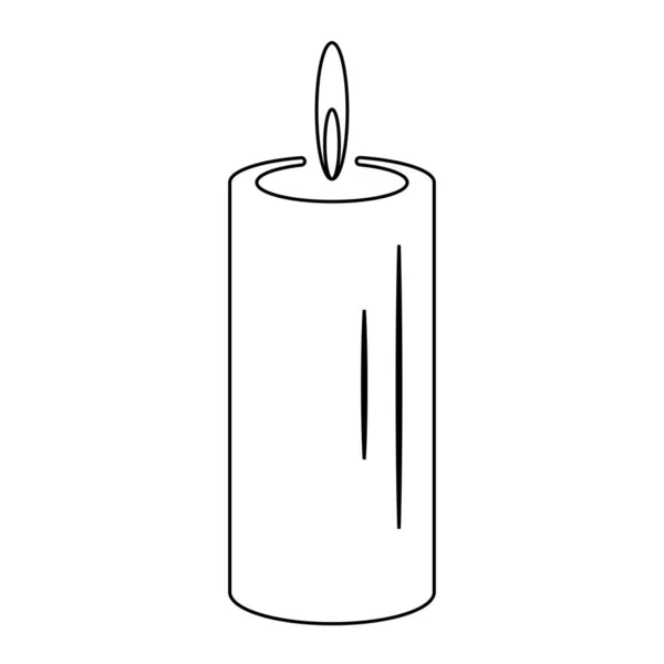 万圣节的烛光图标概念简图 — 图库矢量图片