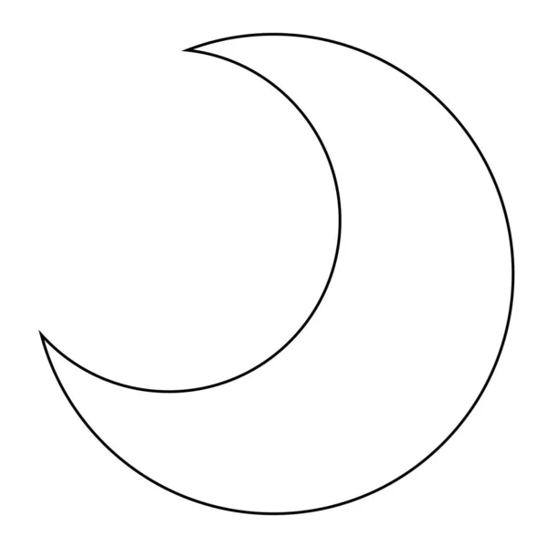 月のアイコンのシンプルなイラストハロウィンの日のコンセプト — ストックベクタ