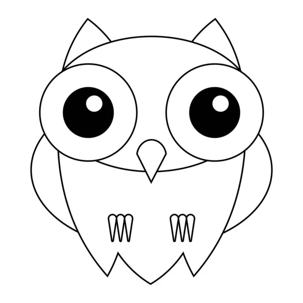 Illustration Simple Icône Hibou Concept Pour Journée Halloween — Image vectorielle