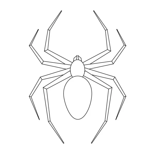 Ilustración Simple Araña Para Feliz Día Halloween — Archivo Imágenes Vectoriales