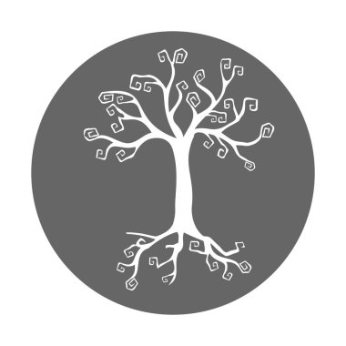 Cadılar Bayramı için canavar ağacı kavramının basit bir gösterimi