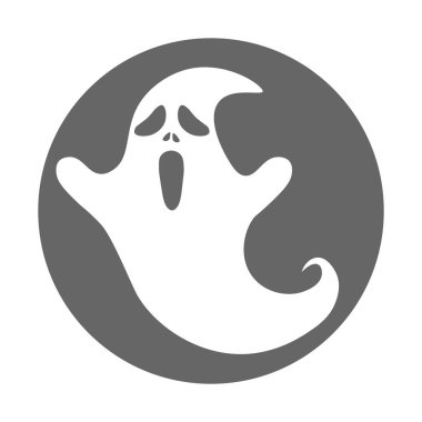 Cadılar Bayramı için korkunç hayalet canavarın basit bir çizimi.