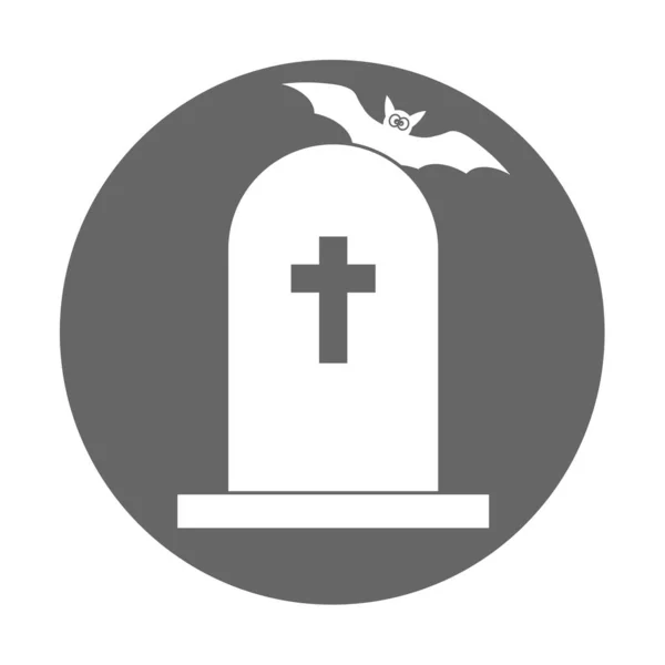Einfache Abbildung Von Grabsymbolen Für Den Halloween Tag — Stockvektor