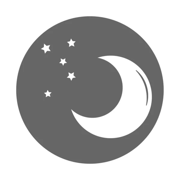 Einfache Illustration Der Mond Ikone Konzept Des Halloween Tages — Stockvektor