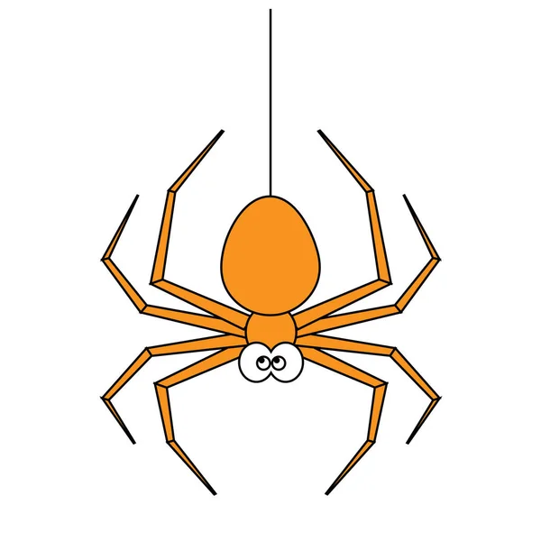 Ilustración Simple Araña Para Feliz Día Halloween — Archivo Imágenes Vectoriales