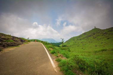 Ponmudi Hill station and road clipart