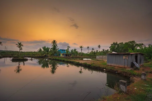 Zonsondergang gevangen van Munroe Island — Stockfoto