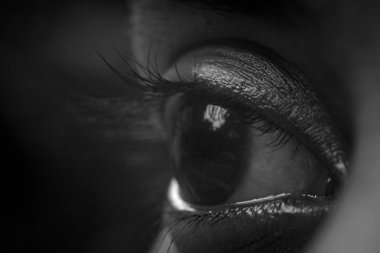 Kadın göz siyah ve beyaz-görüntü