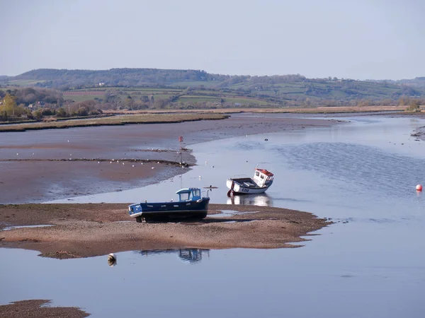 Axmouth Estuary River Axe Devon Aprile 2018 — Foto Stock