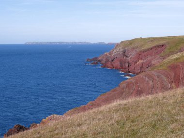 Pembrokeshire, St Annes kafasına doğru Skomer, Eylül 2018 arıyorsunuz