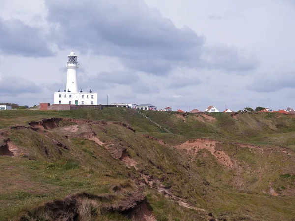 Flamborough Leder fyrtårn, Yorkshire - Stock-foto