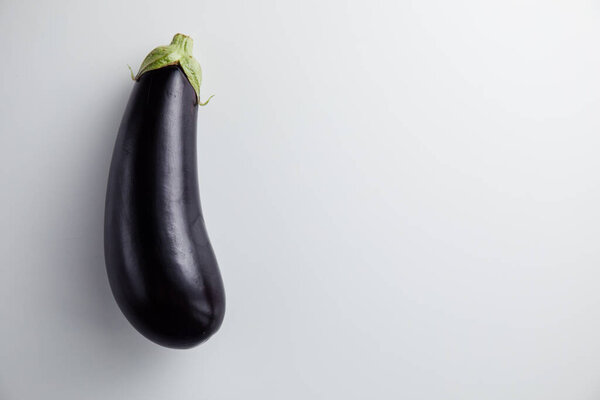 Eggplant on a white background. Minimum concept