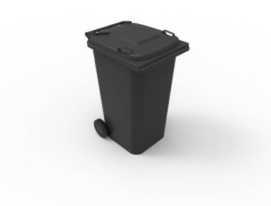 Bir tüketici çöp çöp kutusu konteyner 3d render.