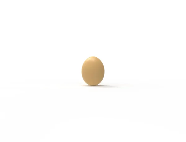 Pencitraan 3D dari telur yang diisolasi dengan latar belakang putih — Stok Foto