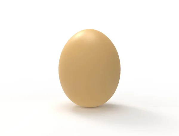 3D-rendering av ett ägg isolerat i vit bakgrund — Stockfoto