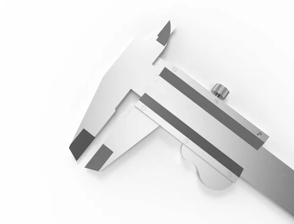 3D-Darstellung eines Messschiebers isoliert auf weißem Hintergrund — Stockfoto