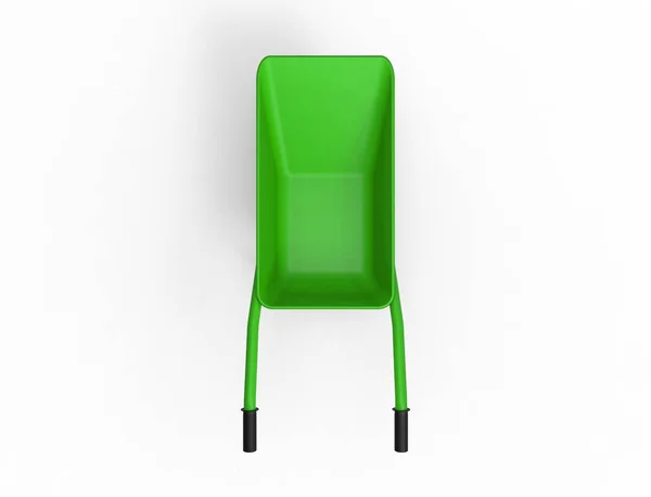 Representación 3D de una carretilla verde aislada en fondo blanco —  Fotos de Stock
